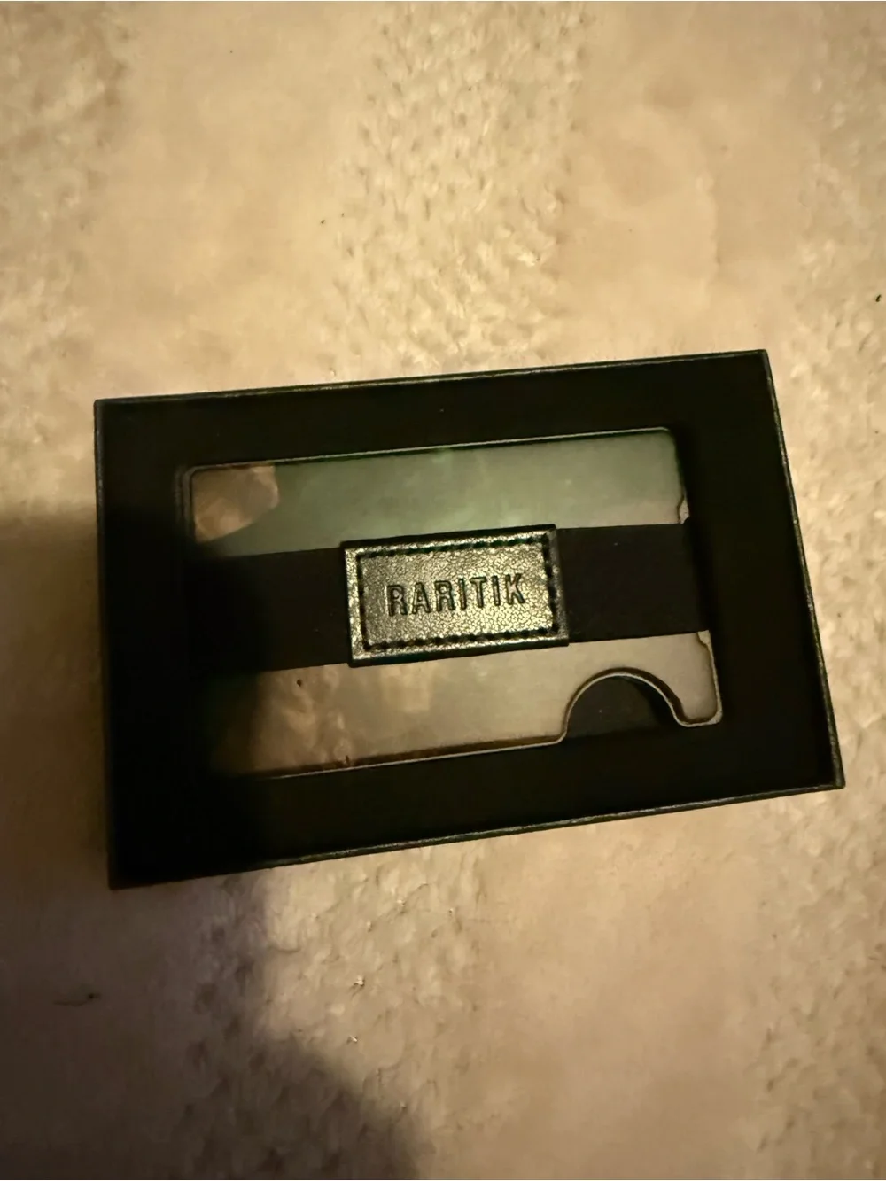 Raritik Metal Card Holder in Reflective Silver